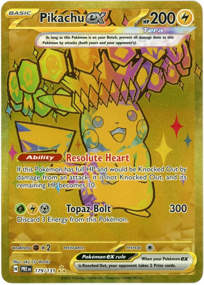 Pikachu ex Gold #179 – Prismatic Evolutions – EN