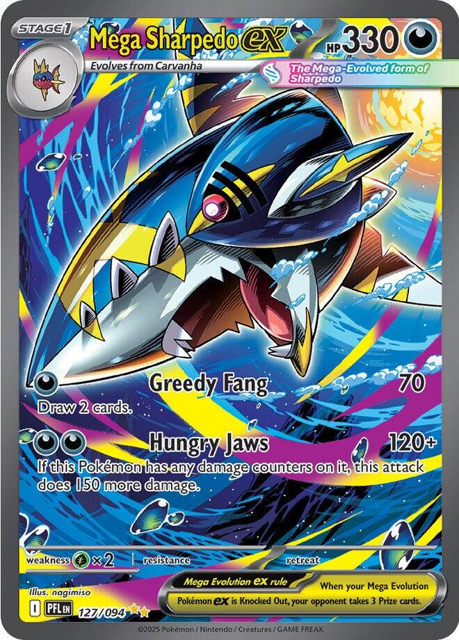 Mega Sharpedo ex #127 – Phantasmal Flames – EN